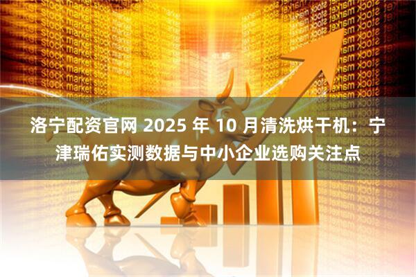 洛宁配资官网 2025 年 10 月清洗烘干机:宁津瑞佑实测数据与中小企业选购关注点