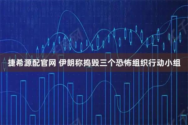 捷希源配官网 伊朗称捣毁三个恐怖组织行动小组